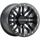RACELINE WHEELS A91B4705652 Raceline Wheels Wheel - Ryno - Beadlock - Front/Rear - Black/With Black Ring - 14X7 - 4/156 - 5+2 (+10 Mm) A91B-47056-52