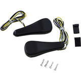 ALLOY ART RGFS12 Alloy Art Turn Signals - Led - Front - Smooth - Black Rgfs1-2