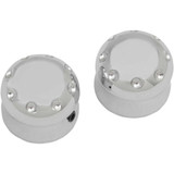 COVINGTONS C0010C Covingtons Axle Covers - Front - Dimpled - Chrome - Pair - '08-'23 C0010-C