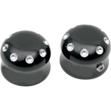 Covingtons Axle Covers - Front - Dimpled - Black - Pair - '08-'23 C0010-B