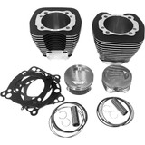 REVOLUTION PERFORMANCE, LLC RP201126W Revolution Performance, Llc Cylinder Kit - 124" - Black With Highlighted Fins - Twin Cam Rp201-126W