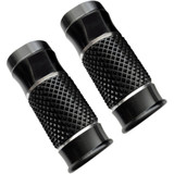 Eddie Trotta Designs Fork Slider Covers - Extended +2" - Black Anodized - Cross-Cut Tc-964B