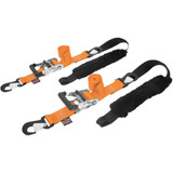 POWERTYE MFG. 32529S Powertye Mfg. Big Daddy Tie-Down - 2" - 2 Snap-Hook Ends - Sewn-In Soft-Tye - Orange 32529-S