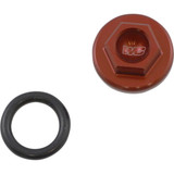 Works Connection Oil Filler Plug - Red - Honda 24-077