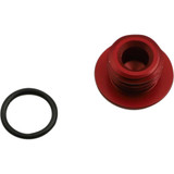 WORKS CONNECTION 24001 Works Connection Aluminum Oil Filler Plug - Red - Honda/Kawasaki/Suzuki/Yamaha 24-001