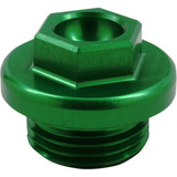 Works Connection Oil Fill Plug - Green - Kawasaki/Suzuki 24-198