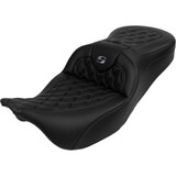 SADDLEMEN 80807B182B2 Roadsofa Seat - With Backrest - Dark Gray Stitch - Fl '08-'23 808-07B-182B2