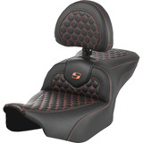 Roadsofa Seat - With Backrest - Honeycomb - Orange Stitch - Fltr/Flhx '23-'24 823-07-189B3