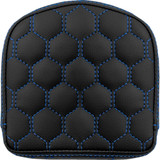 Roadsofa Sissy Bar Pad - Honeycomb - Blue Stitching 040849Blu