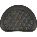Roadsofa Sissy Bar Pad - Honeycomb - Gold Stitching 051349Gol