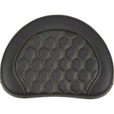 SADDLEMEN 051349GOL Roadsofa Sissy Bar Pad - Honeycomb - Gold Stitching 051349Gol