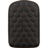 SADDLEMEN 041149ORA Roadsofa Sissy Bar Pad - Honeycomb - Orange Stitching 041149Ora