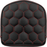 SADDLEMEN 040849RED Roadsofa Sissy Bar Pad - Honeycomb - Red Stitching 040849Red