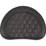 Roadsofa Sissy Bar Pad - Honeycomb - Red Stitching 051349Red