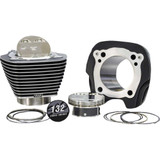 S&S CYCLE 9100847 S&S Cycle 132" Big-Bore Cylinder Kit - Black Granite/Highlighted Fins - M8 910-0847