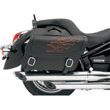 SADDLEMEN X021050416 Saddlemen Flame Saddlebag - Orange - Large X021-05-0416