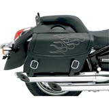 SADDLEMEN X021050403 Saddlemen Flame Saddlebag - Silver - Medium X021-05-0403