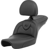Saddlemen Roadsofa Seat - With Backrest - Black/Black Stitching - Fxd '96-'03 896-04-187Br