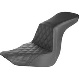 Saddlemen Step-Up Seat - Front Lattice Stitch - Black 818-29-192