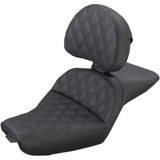 Saddlemen Explorer Seat - With Backrest - Lattice Stitched - Black - Xl '04-'20 807-03-030Ls