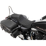 DRAG SPECIALTIES 0801-1304 Drag Specialties Predator Iii 2-Up Seat - Double Diamond - Black Thread - Fl '08-'23