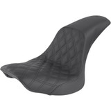 Saddlemen Profiler Seat - Front Lattice/Rear Smooth - Black - Flstc '06-'17 806-23-149