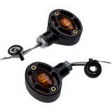 Joker Machine Led Turn Signals - Black With Amber Leds 05-250-Ab