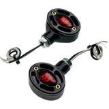 JOKER MACHINE 05250RB Joker Machine Led Turn Signals - Black With Red Leds 05-250-Rb