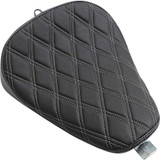 DRAG SPECIALTIES 0804-0740 Drag Specialties Bobber Solo Seat - Double Diamond - Silver Stitch - '10-'22 Xl