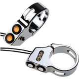 JOKER MACHINE 052001C Joker Machine Rat Eye Led Turn Signals - 39 Mm - Chrome 05-200-1C