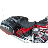 Drag Specialties Solo Seat - Double Diamond - Black Stitching - Indian '14-22