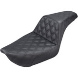 Saddlemen Step-Up Seat - Full Lattice Stitch - Black - Dyna 896-04-175