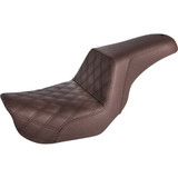 SADDLEMEN 80604172BR Saddlemen Step-Up Seat - Front Lattice Stitch - Brown - Fxd 806-04-172Br