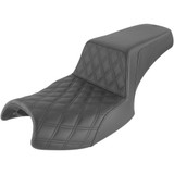 Saddlemen Step-Up Seat - Front Lattice Stitch/Rear Smooth - Black - Challenger I20-06-172