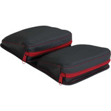 SHOW CHROME H444ZRED Show Chrome Kaliber Dash Pouch - Black With Red Zipper H44-4Zred