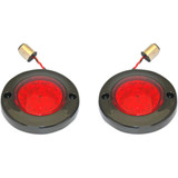 CUSTOM DYNAMICS PBFBR1156BR Custom Dynamics Led Flat Turn Signals - 1156 - Black - Red Lens Pb-Fb-R-1156Br