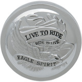 Drag Specialties "Live To Ride" Gas Cap - Vented - Chrome
