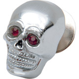Drag Specialties Skull With Red Eyes - Small - Chrome