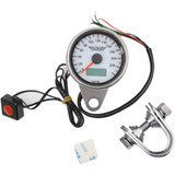 DRAG SPECIALTIES 2210-0327 Drag Specialties Programmable Mini Electronic Speedometer With Odometer/Tripmeter - 2.4" - Black