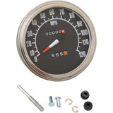 DRAG SPECIALTIES DS-243861 Drag Specialties 5" Mph Fl-Style 1:1 Speedometer - '68-'84 Black Face