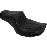 LE PERA LV587DDGY01 Tailwhip Seat - Bright Gray Double Diamond Stitch - Flhflt '23-'24 Lv-587Dd-Gy01