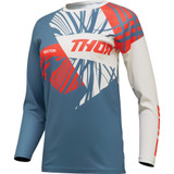 Thor Women'S Sector Split Jersey - Blue Steel/Vintage White - Medium