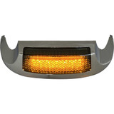 CUSTOM DYNAMICS GENFTAS Custom Dynamics Led Front Fender Tip - Amber Led/Smoke Lens - Chrome Gen-Ft-As
