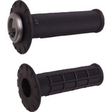 Universal Lock-On Half Waffle Grips - Black/Black H21Uhwb