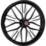PERFORMANCE MACHINE (PM) 12047106RNVSAJAPBMP Wheel - Nivis - Front - Dual Disc/With Abs - Black/Contrast Cut Platinum - 21X3.5 1204-7106Rnvsajapbmp