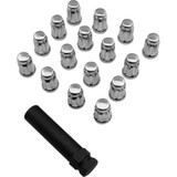 MOOSE UTILITY SPMO3803L4 Moose Utility Lug Nut - Splined - 3/8" - Chrome - 16 Pack Spmo3803L4
