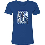 YAMAHA APPAREL NP21SL3112L Yamaha Apparel Women'S Yamaha Racing Check T-Shirt - Blue - Large Np21S-L3112-L