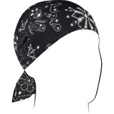 Zan Headgear Flydanna Micro-Mesh Polyester Headwrap - Black Paisley Zm001