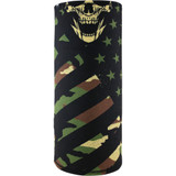 Zan Headgear Motley Tube Sportflex Neck Tube - Patriotic Woodland Camo Tl456