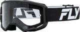 Fly Racing Focus Goggle Black/White W/ Clear Lens 37-51152